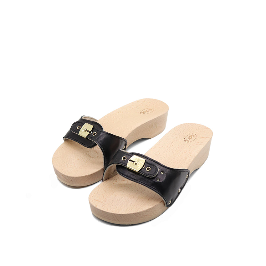 Pescura Heel Lea Women's Casual Sandals - Black