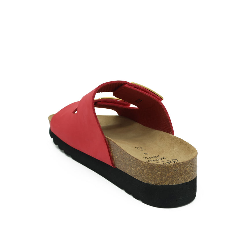 Monterey 2 Straps Ad Nub Women's Casual Sandals - Dark Red