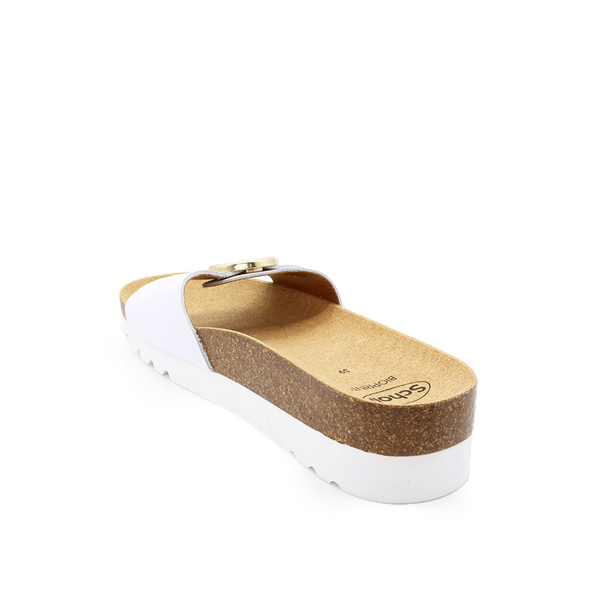 Malibu' Mule Women's Casual Sandals - White