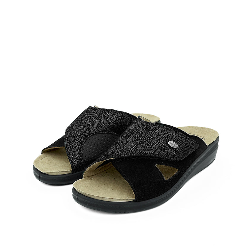 Antonia Cross Sandal Women's Casual Sandals - Black